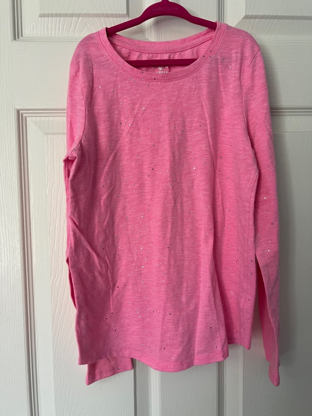 SO Pink Long-Sleeve Sparkle Tee